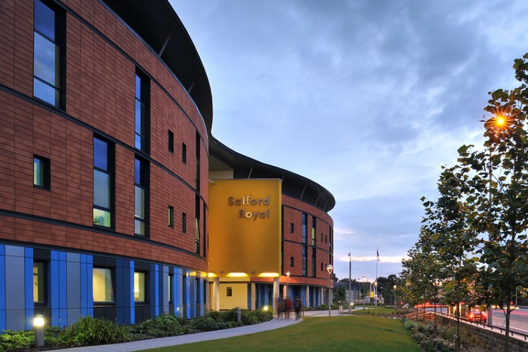 Image of the outside of Salford Royal hospital